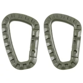 MFH Műanyag Karabiner OD Zöld, D 7mm x 8,5 cm, 2 db/csomag