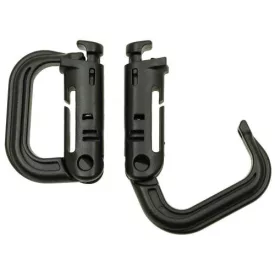 MFH Műanyag MOLLE Karabiner Fekete, 2 db/csomag