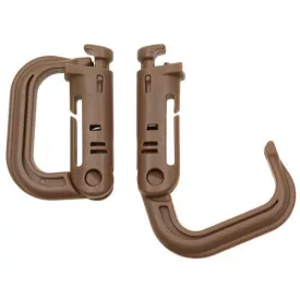 MFH Műanyag MOLLE Karabiner Coyote Tan, 2 db/csomag