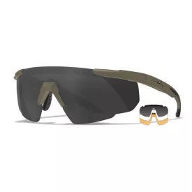   Wiley X SABER ADV Smoke/Clear/Rust Tan Frame SZETT, REPESZÁLLÓ SZEMÜVEG