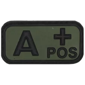 MFH Patch Black-OD green Vércsoport 3D A+