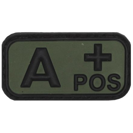 MFH Patch Black-OD green Vércsoport 3D A+