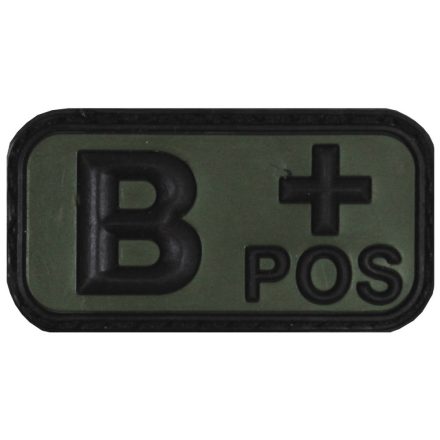 MFH Patch Black-OD green Vércsoport 3D B+