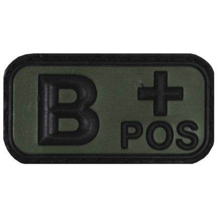 MFH Patch Black-OD green Vércsoport 3D B+