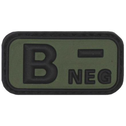 MFH Patch Black-OD green Vércsoport 3D B-