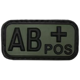 MFH Patch Black-OD green Vércsoport 3D AB+