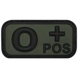MFH Patch Black-OD green Vércsoport 3D 0+