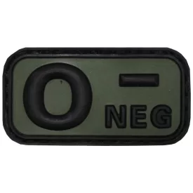MFH Patch Black-OD green Vércsoport 3D 0-