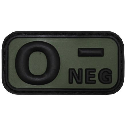 MFH Patch Black-OD green Vércsoport 3D 0-