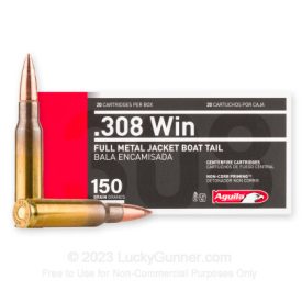 Aguila .308Win 9.7g/150gr Fmj Aguila .308Win 9.7g/150gr Fmj