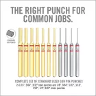 REAL AVID Accu-Punch® 11-Piece Standard Brass & Steel Pin Punch Set