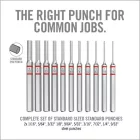 REAL AVID Accu-Punch® 11-Piece Standard Pin Punch Set