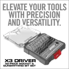 Real Avid X3™ Driver 52-Piece Socket & Gunsmithing Bit Set