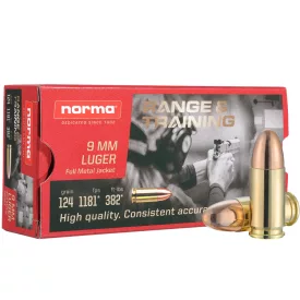 Lőszer Norma 9X19 FMJ 124gr/8g