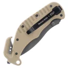 ESP Kés Rescue Fogazott penge Khaki